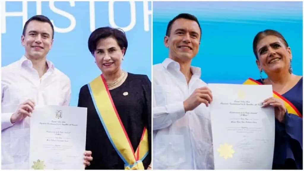 Presidente de Ecuador condecora a funcionarias que enfrentarían juicio político Presidente de Ecuador condecora a funcionarias que enfrentarían juicio político