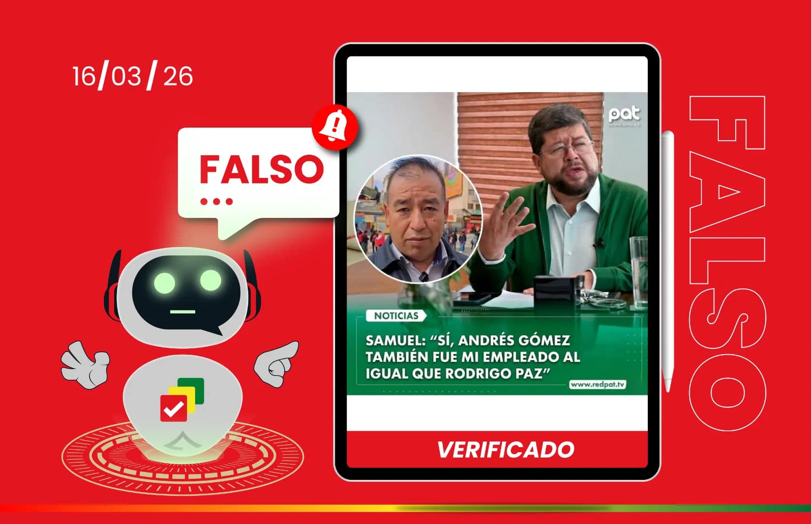 Publicación falsa atribuye a Samuel Doria Medina una afirmación sobre Andrés Gómez y Rodrigo Paz Publicación falsa atribuye a Samuel Doria Medina una afirmación sobre Andrés Gómez y Rodrigo Paz